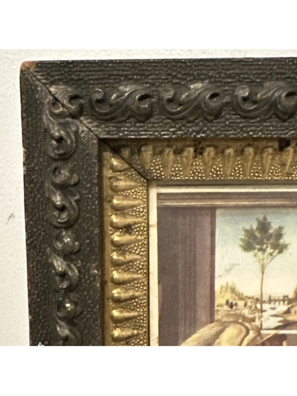 Antique Cestello Annunciation, by Sandro Botticelli Print Framed Carved Wood